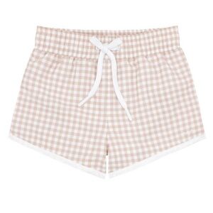 boys tan gingham boardie